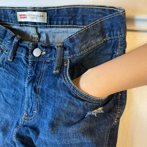 Levi’s 502 Regular Taper Boy Jeans size 16 R W28xL28 Blue Mid Rise Straight Leg - Picture 8 of 12